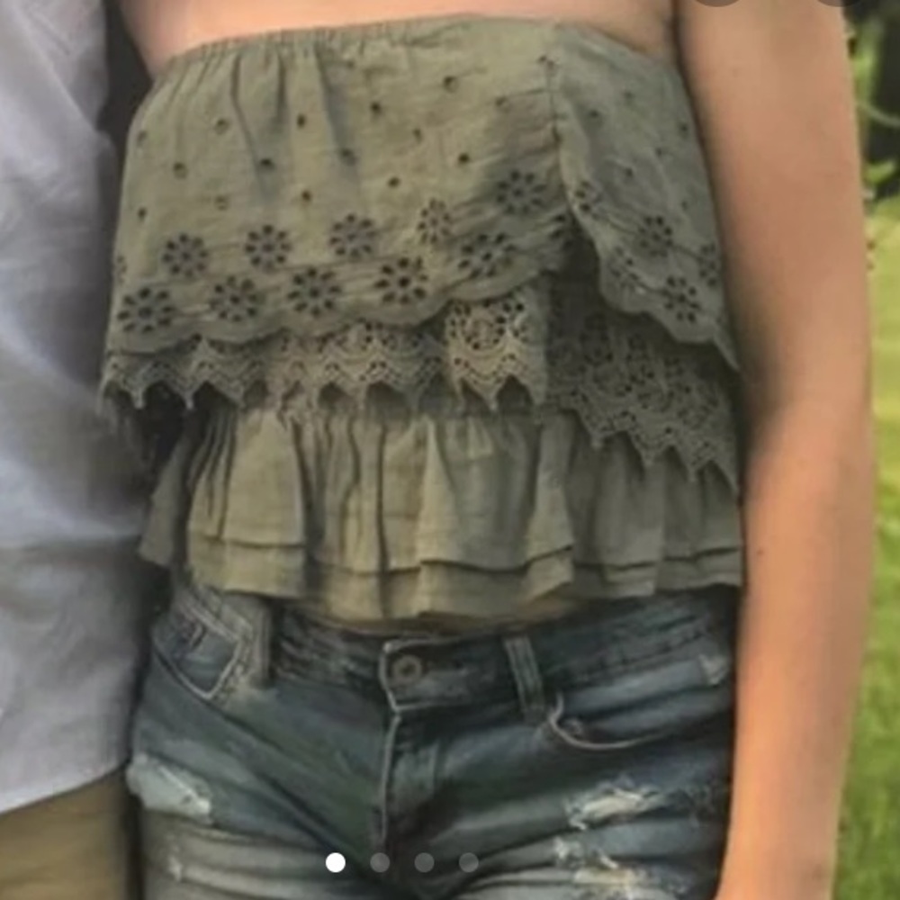 American Eagle Strapless Crop Top